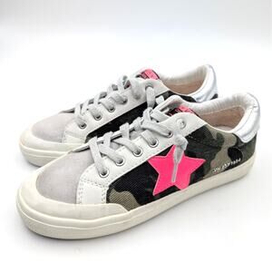Vintage Havana Dorit Camo Leather Canvas Sneakers Tennis Shoes Size US6.5 EU37